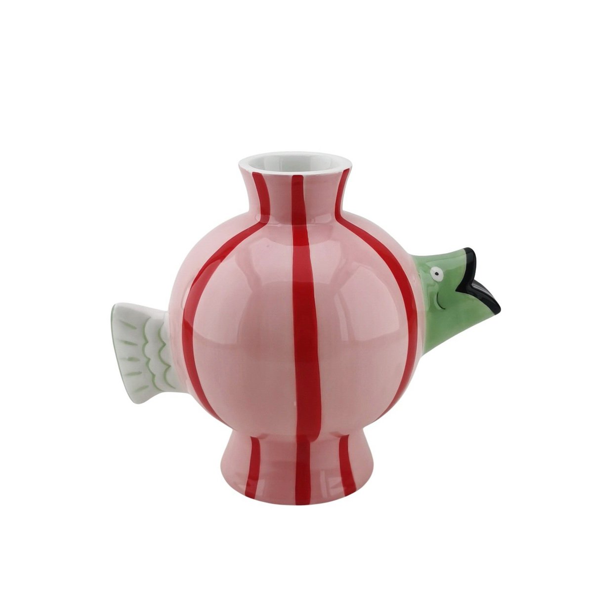 Vase „Fishy Wishes“ – pink. mint. rot. – frech wie Fischwasser. -21.5x13x17cm