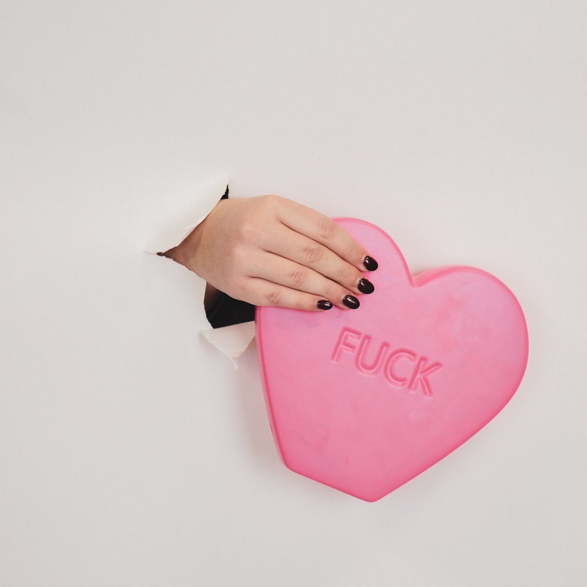 „Candy Heart – FUCK“ – Neon Pink – süß. rotzig. kompromisslos. - 20x4x18,5cm