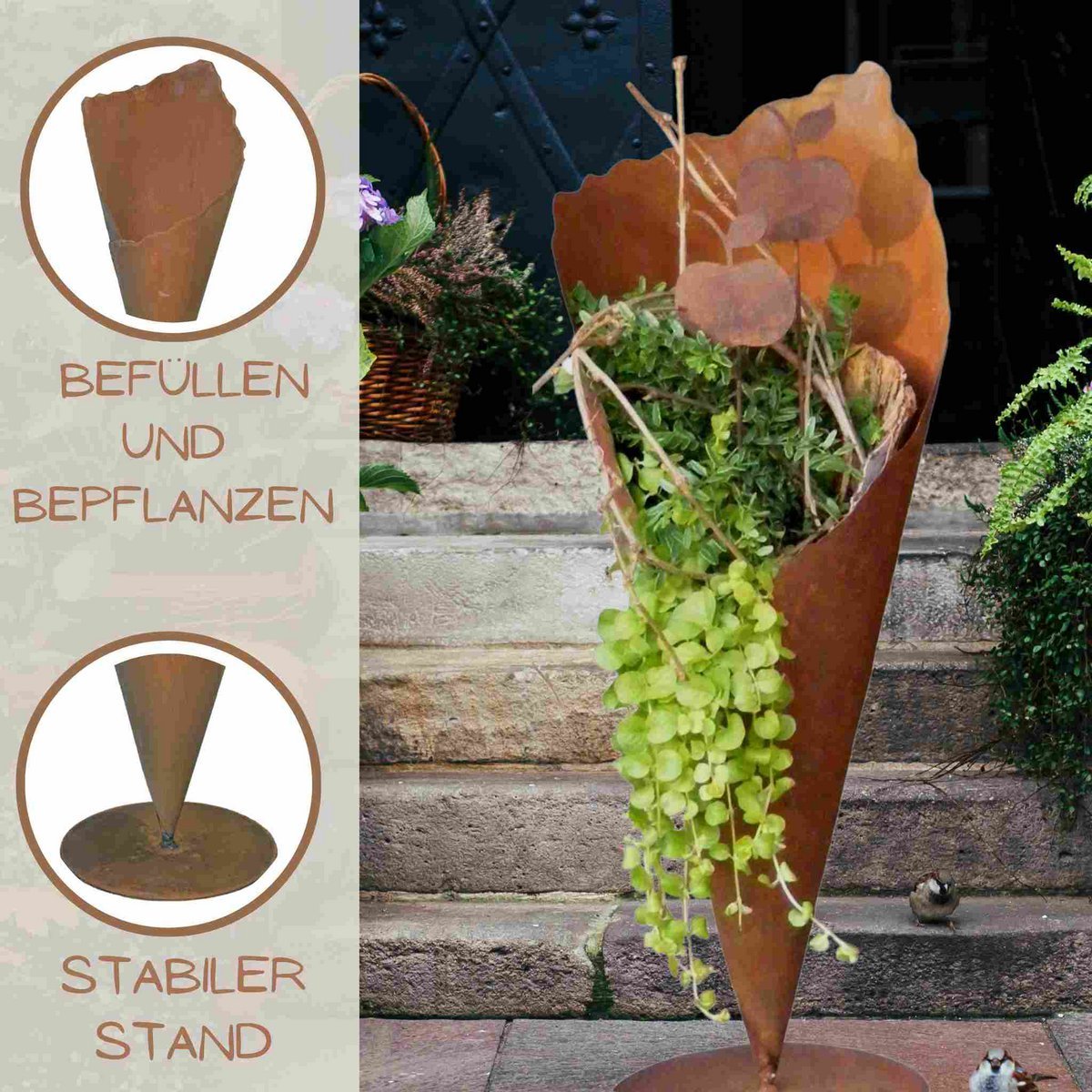 Füllhorn der Fülle – Für deinen Garten die EdelrostDeko. Für dein Leben die Aufbauenergie