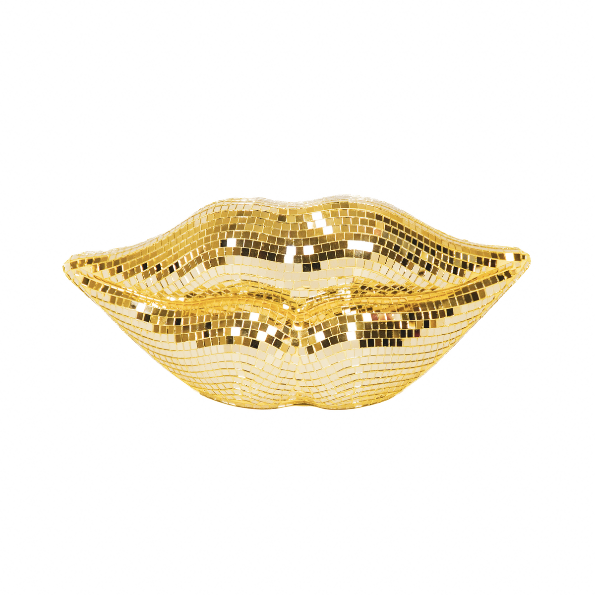 „Disco Lips“ – Gold küsst Glitzer - 29x10x13,5 cm