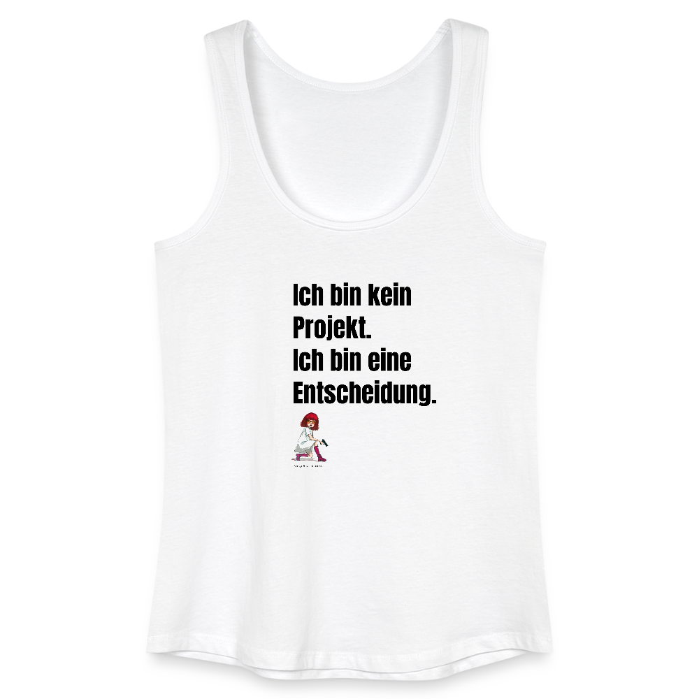 Das ist kein Shirt. 🖤 Das ist ein Manifest. Frauen-Bio-TankTop. - Weiß