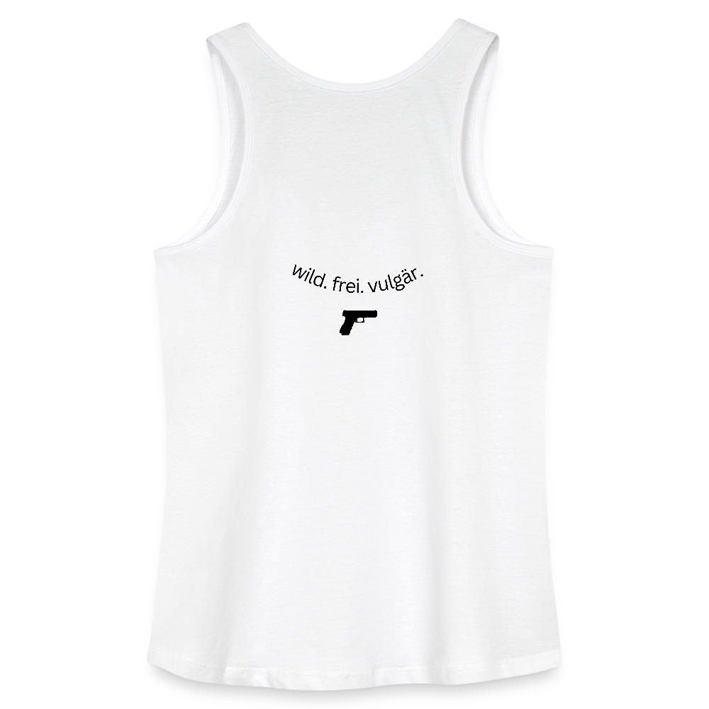 Das ist kein Shirt. 🖤 Das ist ein Manifest. Frauen-Bio-TankTop. - Weiß