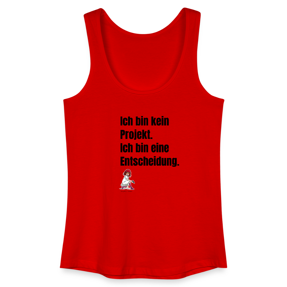Das ist kein Shirt. 🖤 Das ist ein Manifest. Frauen-Bio-TankTop. - Rot