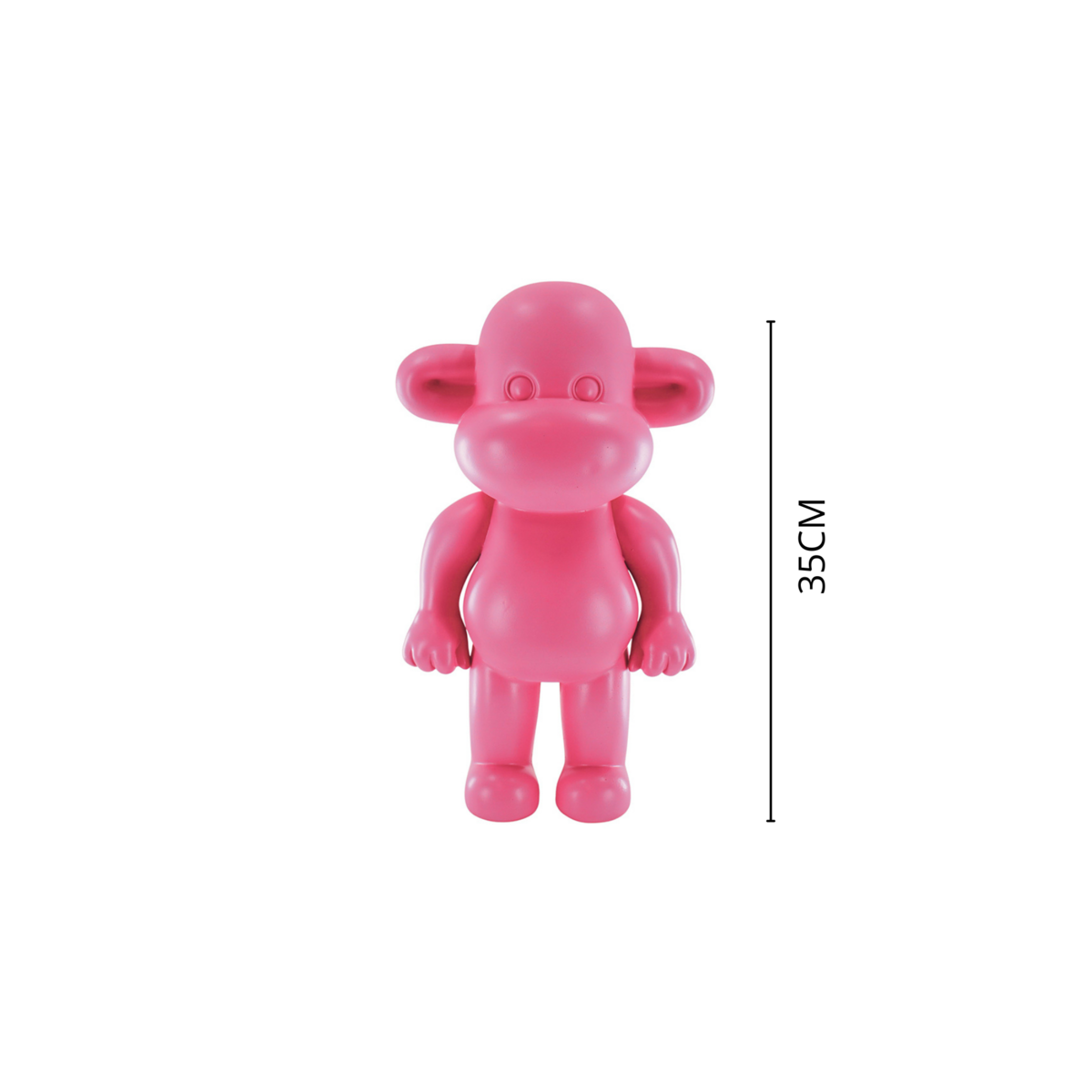 „The Legend“ – Affenfigur in Pink – Polyresin – 20,5×13,5×35 cm