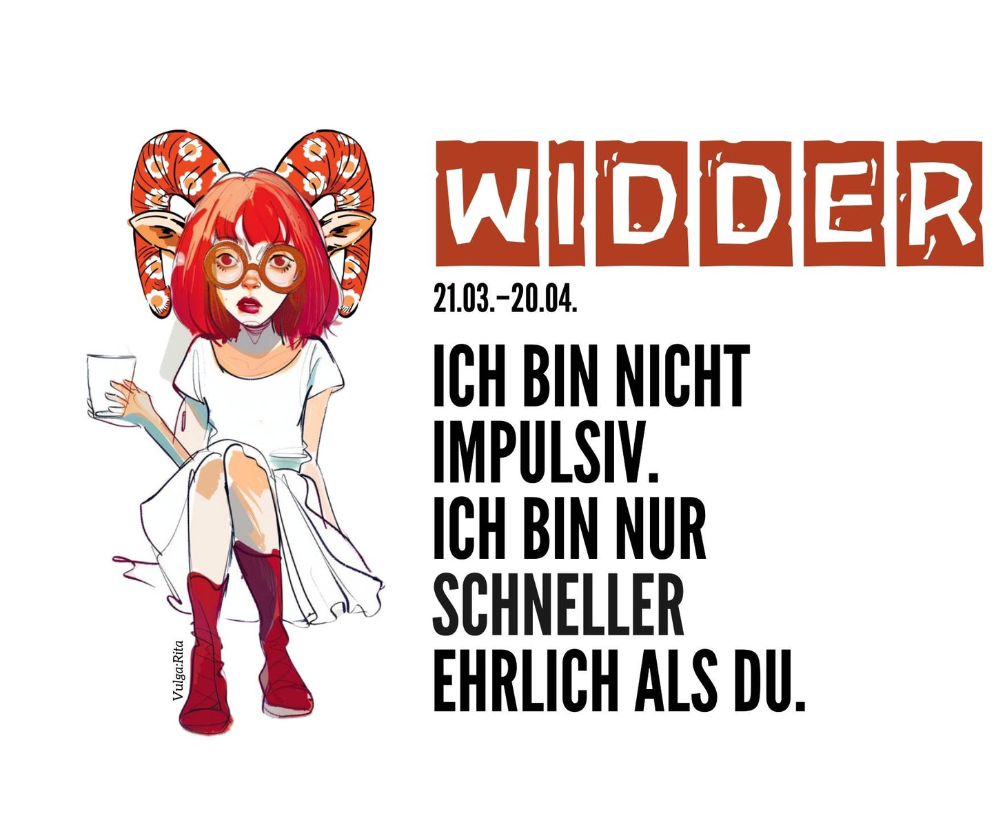 Rita Sternzeichen Tasse – Widder (21.03.–20.04.)