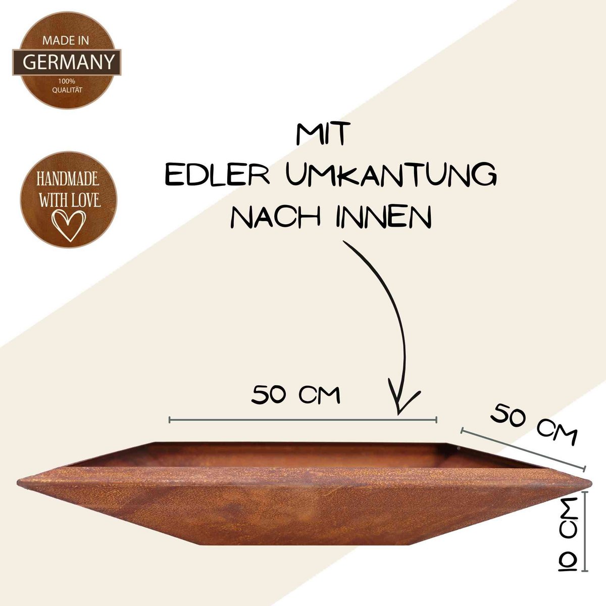 „TrendRiss“ – Wenn das Alte weicht, hat das Neue Platz zu wachsen. Rostdeko Pflanzsäule