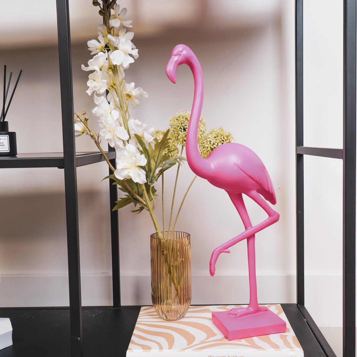 „DramaQueen Flamingo“ – Rosa Figur – Polyresin – 39 cm hoch