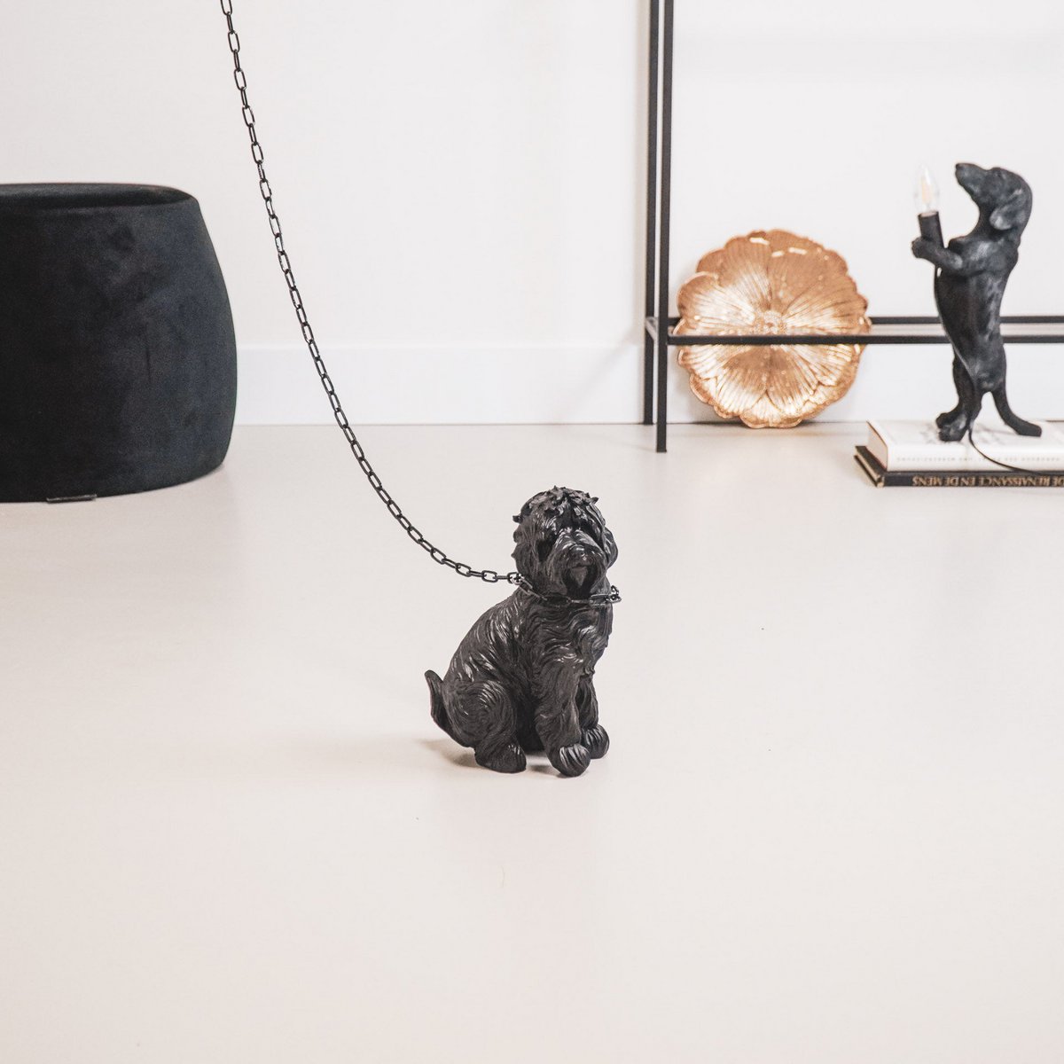 Labradoodle „NoirDog“ – Polyresin Figur – Schwarz – 23,5 cm