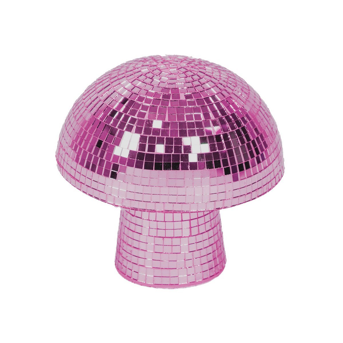 Glitzerstück „DiscoShroom“ – Pilzparade mit Spiegelkugel-Vibe 14x14x14cm