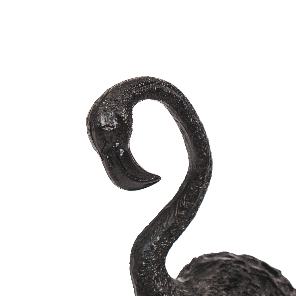 „Noir Flamingo“ – Schwarze Figur – Polyresin - 9x7,5x19,5cm