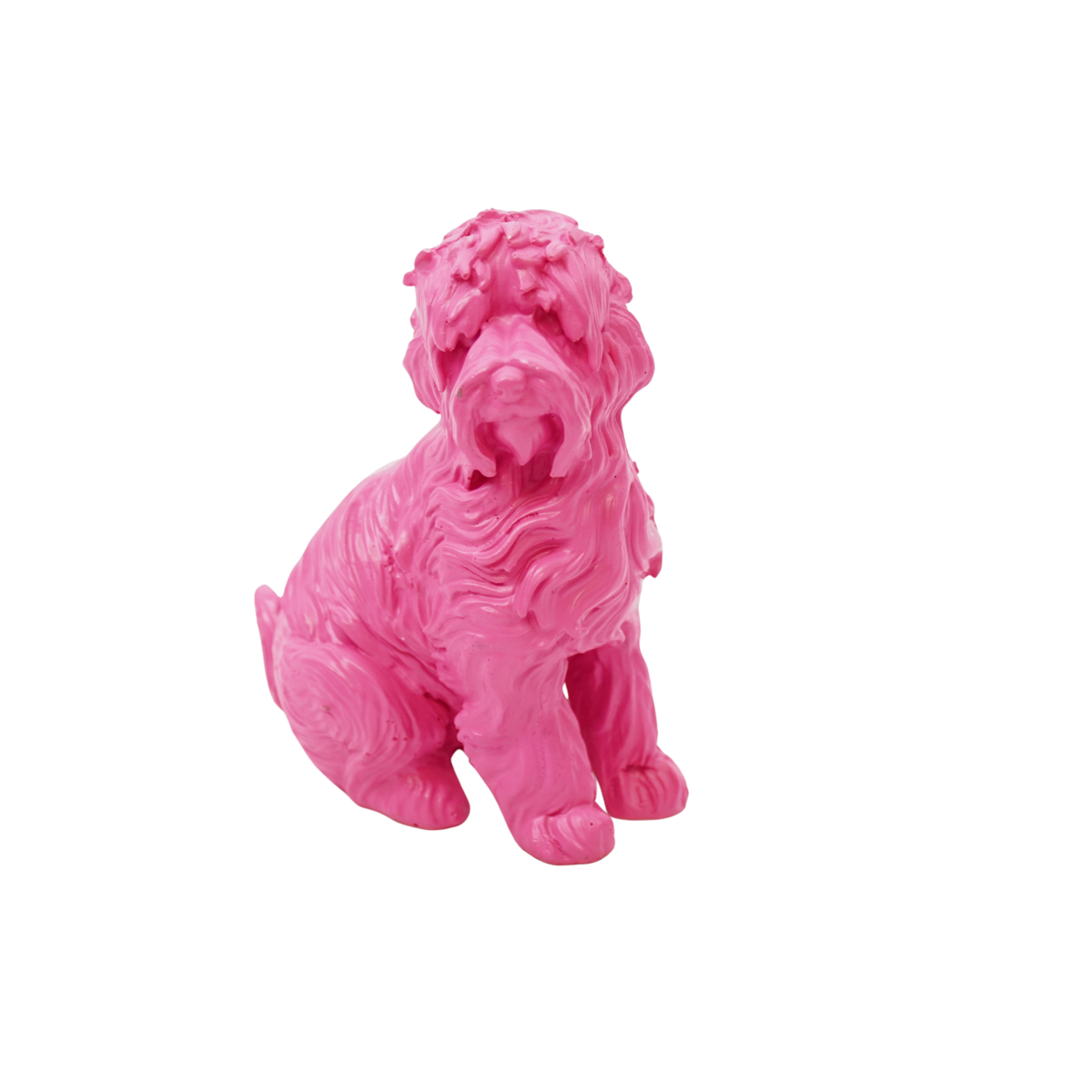 Labradoodle „CutieDog“ – Polyresin Figur – Pink – 9 cm