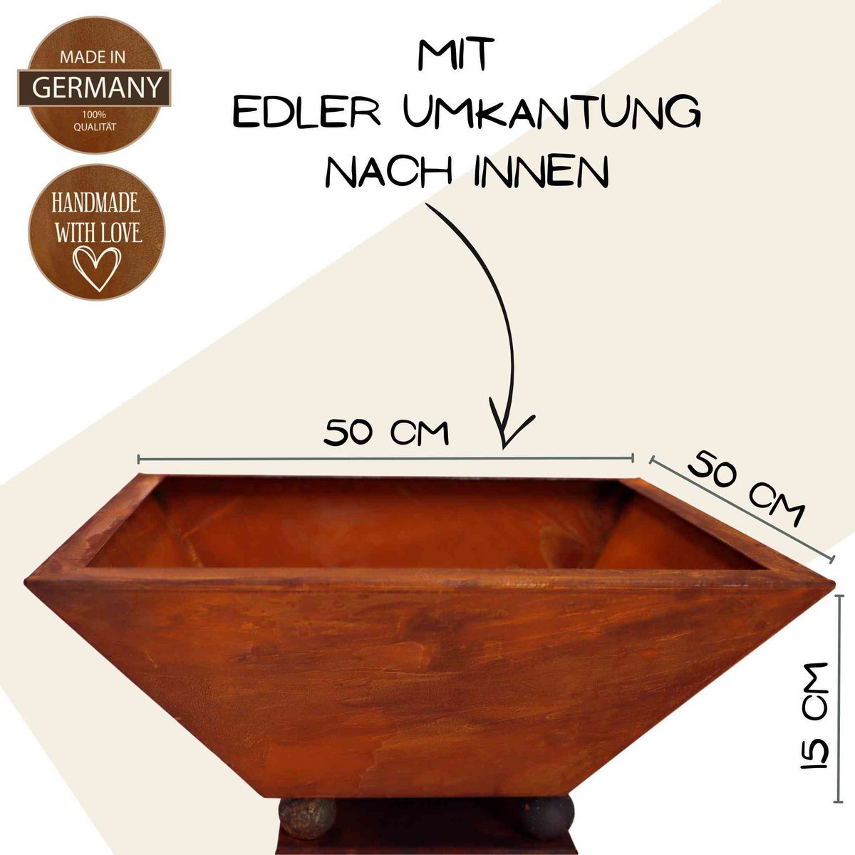 „TrendRiss“ – Wenn das Alte weicht, hat das Neue Platz zu wachsen. Rostdeko Pflanzsäule