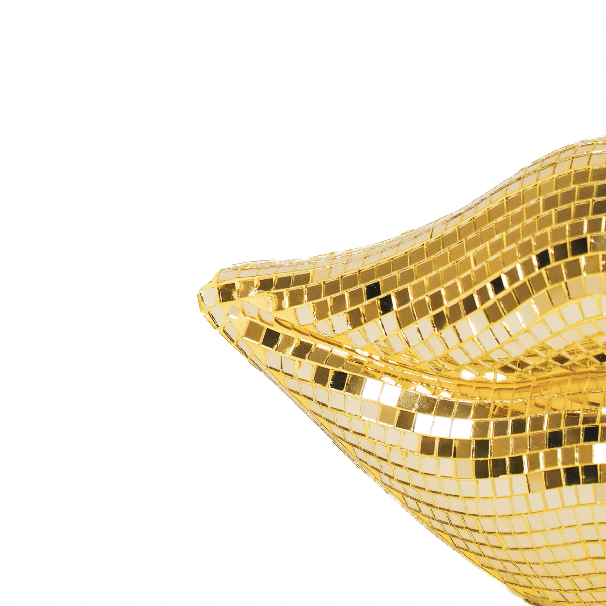 „Disco Lips“ – Gold küsst Glitzer - 29x10x13,5 cm