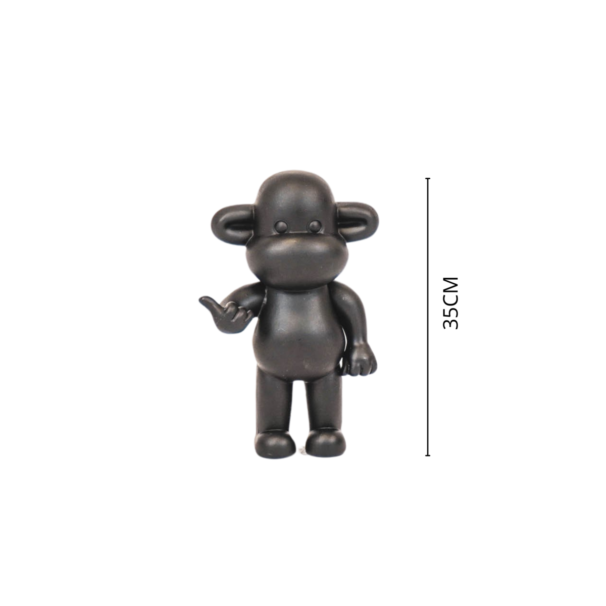 „The Legend“ – Affenfigur in Schwarz – Polyresin – 20,5×13,5×35 cm