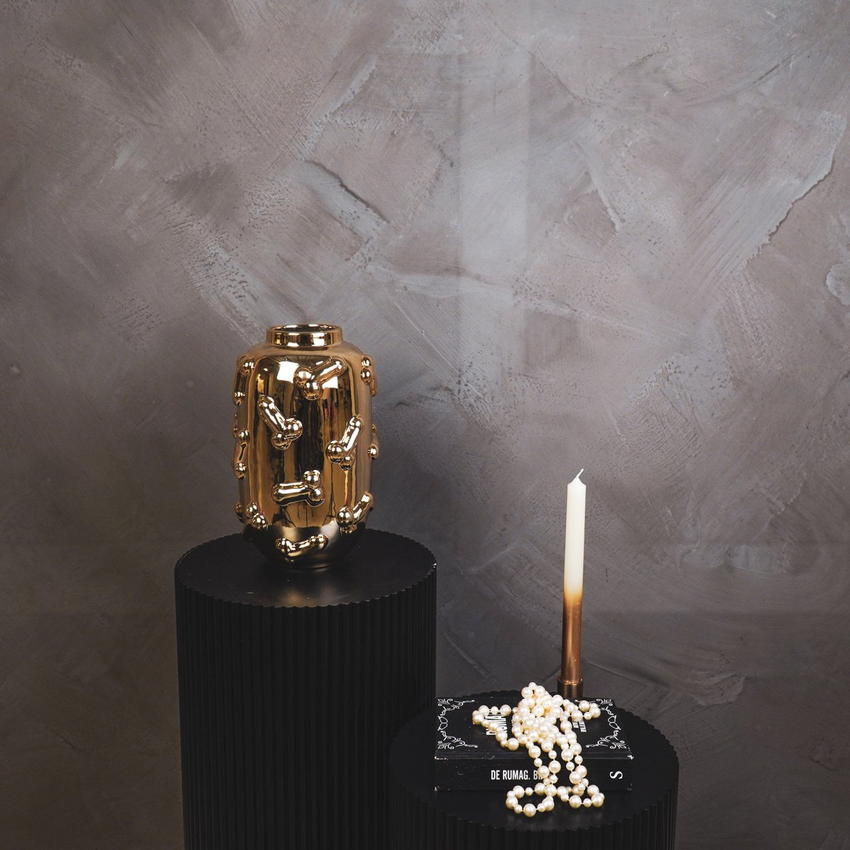 Vase „GoldenDick“ – Penisse – Keramik – Gold – 17×17×27 cm