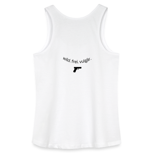 Das ist kein Shirt. 🖤 Das ist ein Manifest. Frauen-Bio-TankTop. - Weiß