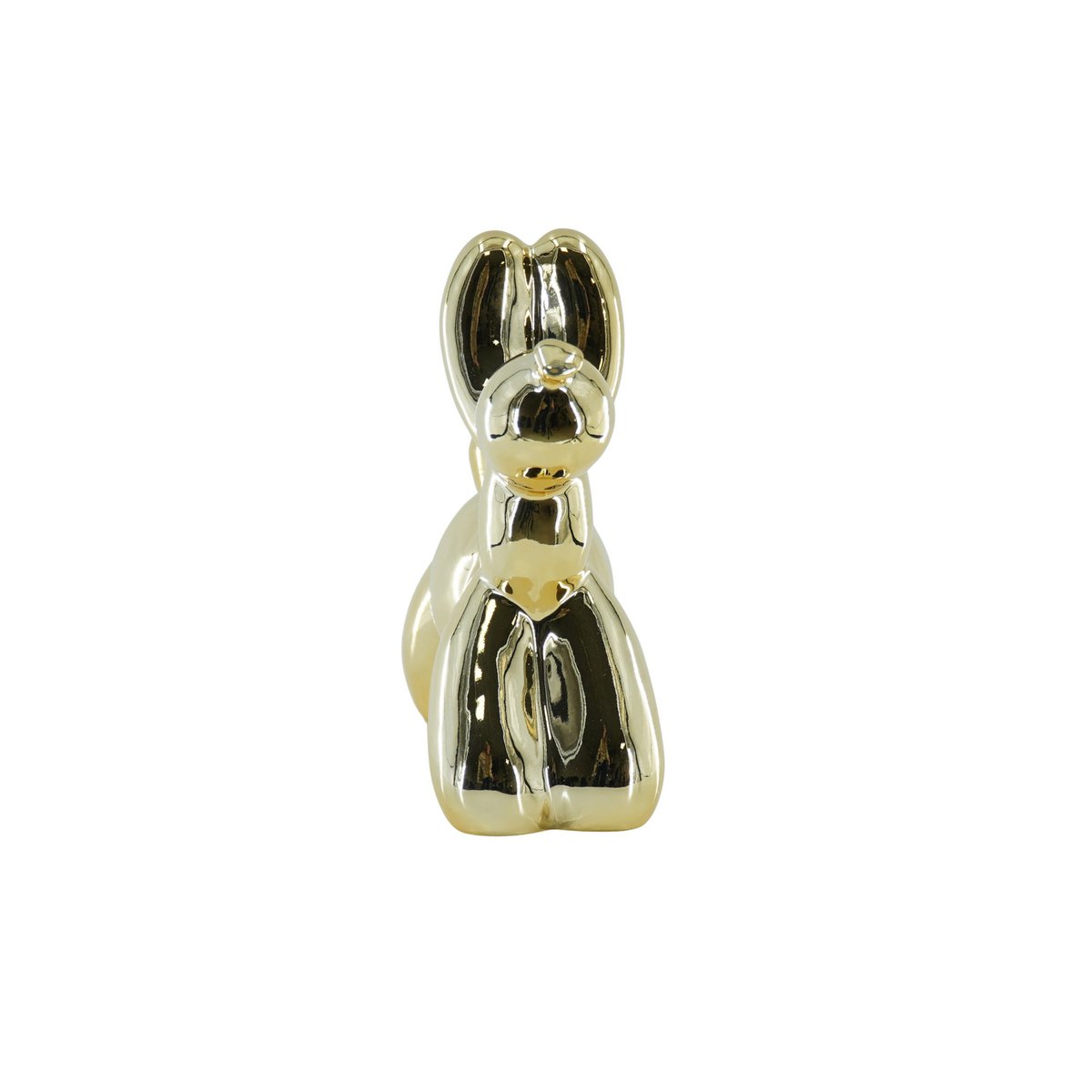„Money Pooch“ – Der goldene Ballonhund fürs große Geld – Spardose aus Keramik – 17×7×17 cm
