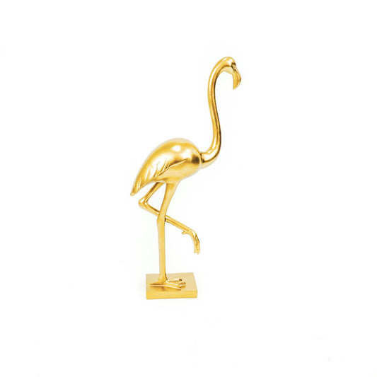„Flamingo Goldie“ – stolz. schräg. glänzt wie Sau - 16,5x10x39cm