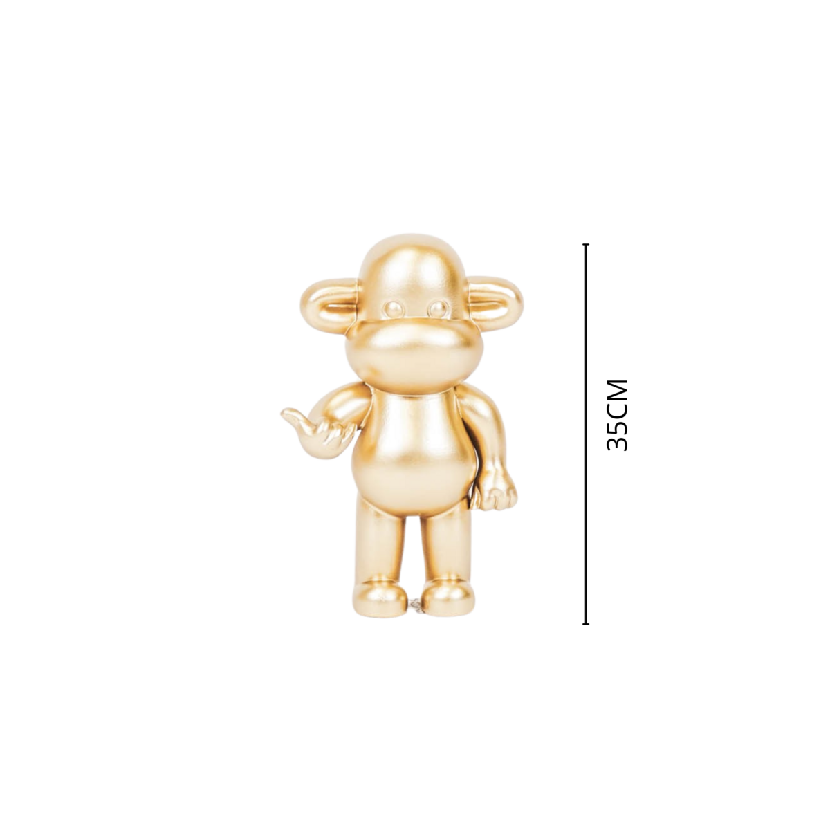 „The Legend“ – Affenfigur in Gold – Polyresin – 20,5×13,5×35 cm