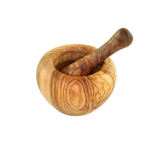 Mörser aus Olivenholz für Rituale & Mischungen - RITA’s Zerreibwerk –  Ø 12 cm