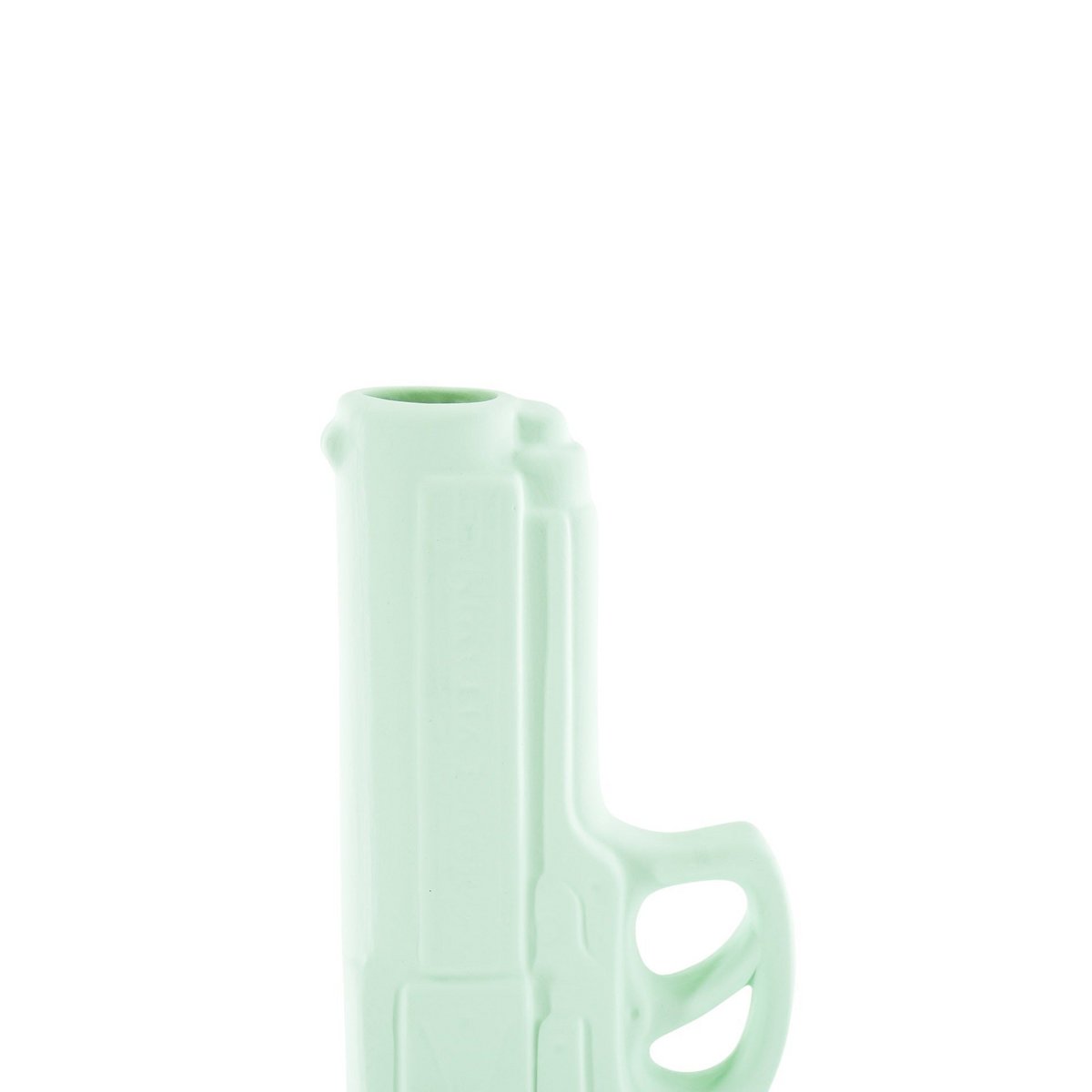 Vase – die mintgrüne Pistole – Keramik  – 15×9×23 cm