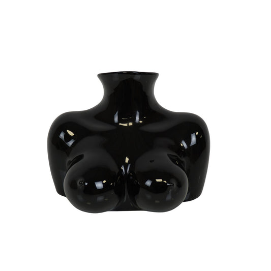 Vase „BustyBelle“ – Brüste – Keramik – Schwarz – 6,5×12,5×13 cm