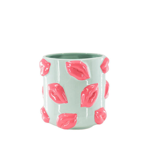 Topf „Kisses“ – frech bepflanzt. wild verknallt. knutschbereit - 17,5x17,5x17,5cm