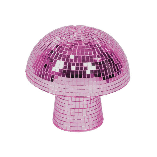 Glitzerstück „DiscoShroom“ – Pilzparade mit Spiegelkugel-Vibe 14x14x14cm