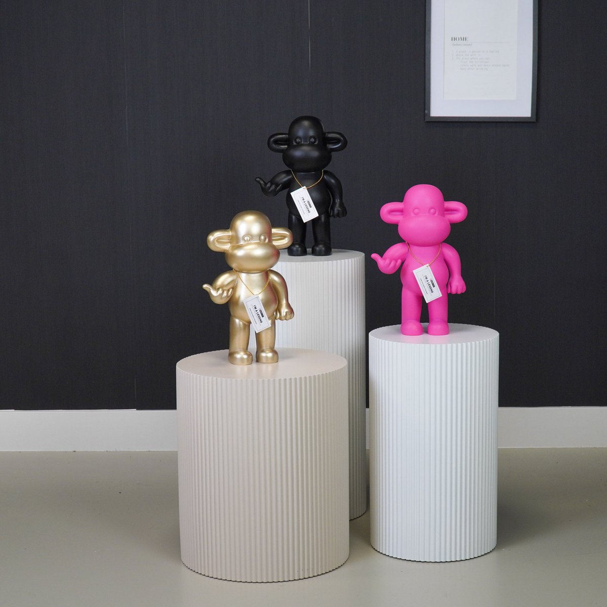 „The Legend“ – Affenfigur in Gold – Polyresin – 20,5×13,5×35 cm