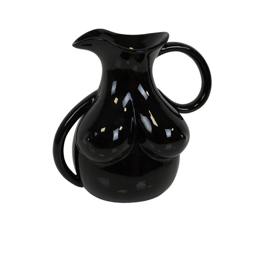 Vase „BoobCruise“ – Brustkrug – Keramik – Schwarz – 6,5×11×18 cm