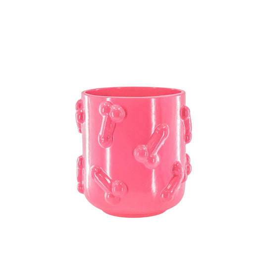 Topf „DekoKanone“ – Dickpot in Pink – Keramik – 17,5×17,5×17,5 cm