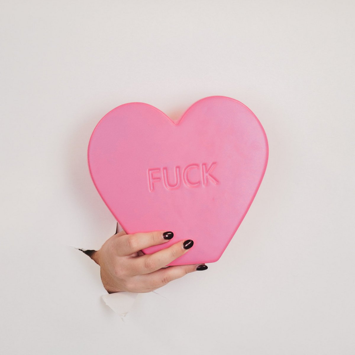 „Candy Heart – FUCK“ – Neon Pink – süß. rotzig. kompromisslos. - 20x4x18,5cm