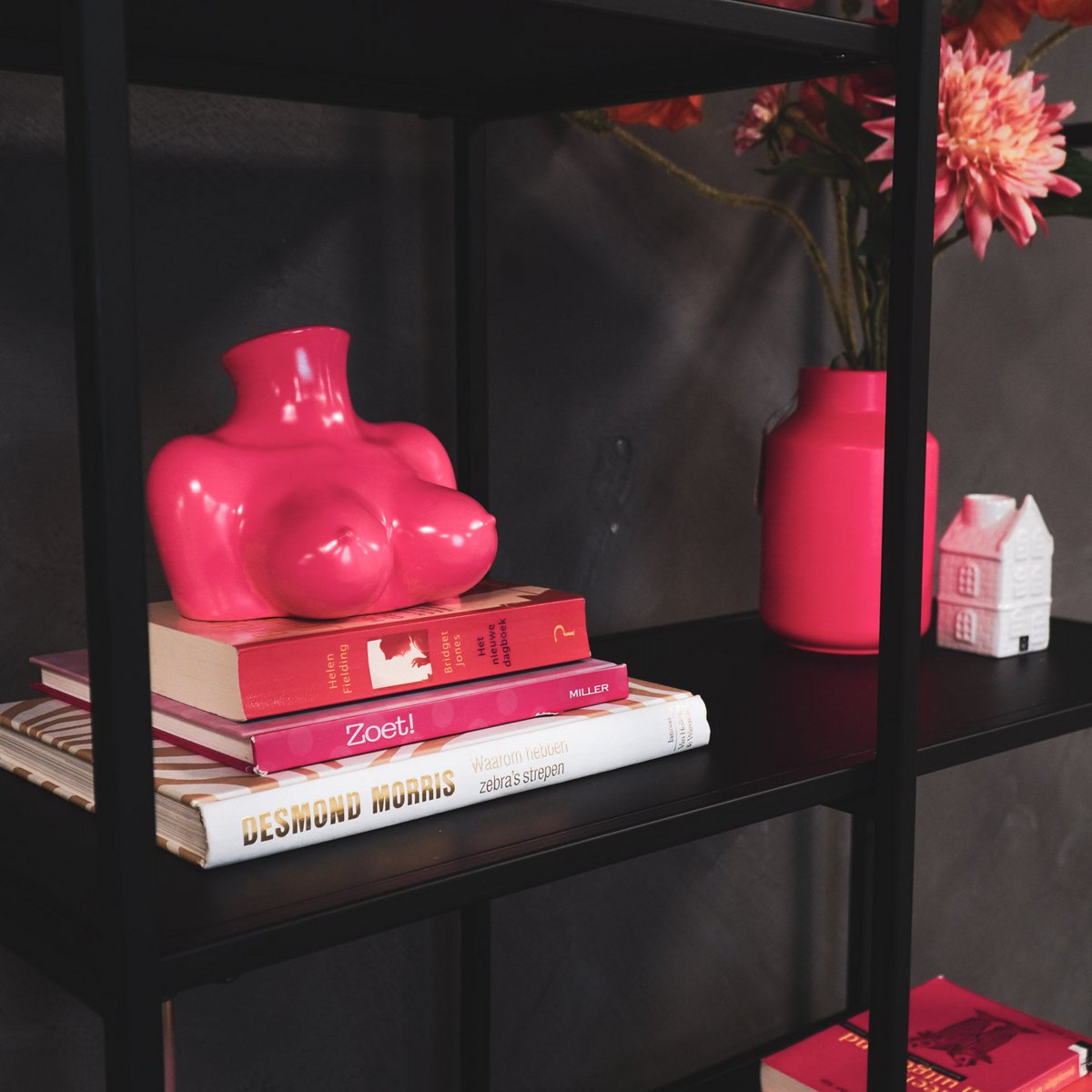 Vase „BustyBelle“ – Brüste – Keramik – Pink – 6,5×12,5×13 cm
