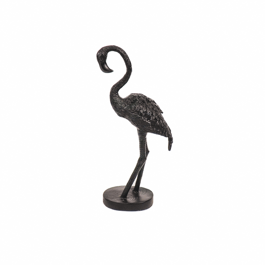 „Noir Flamingo“ – Schwarze Figur – Polyresin  - 9x7,5x19,5cm