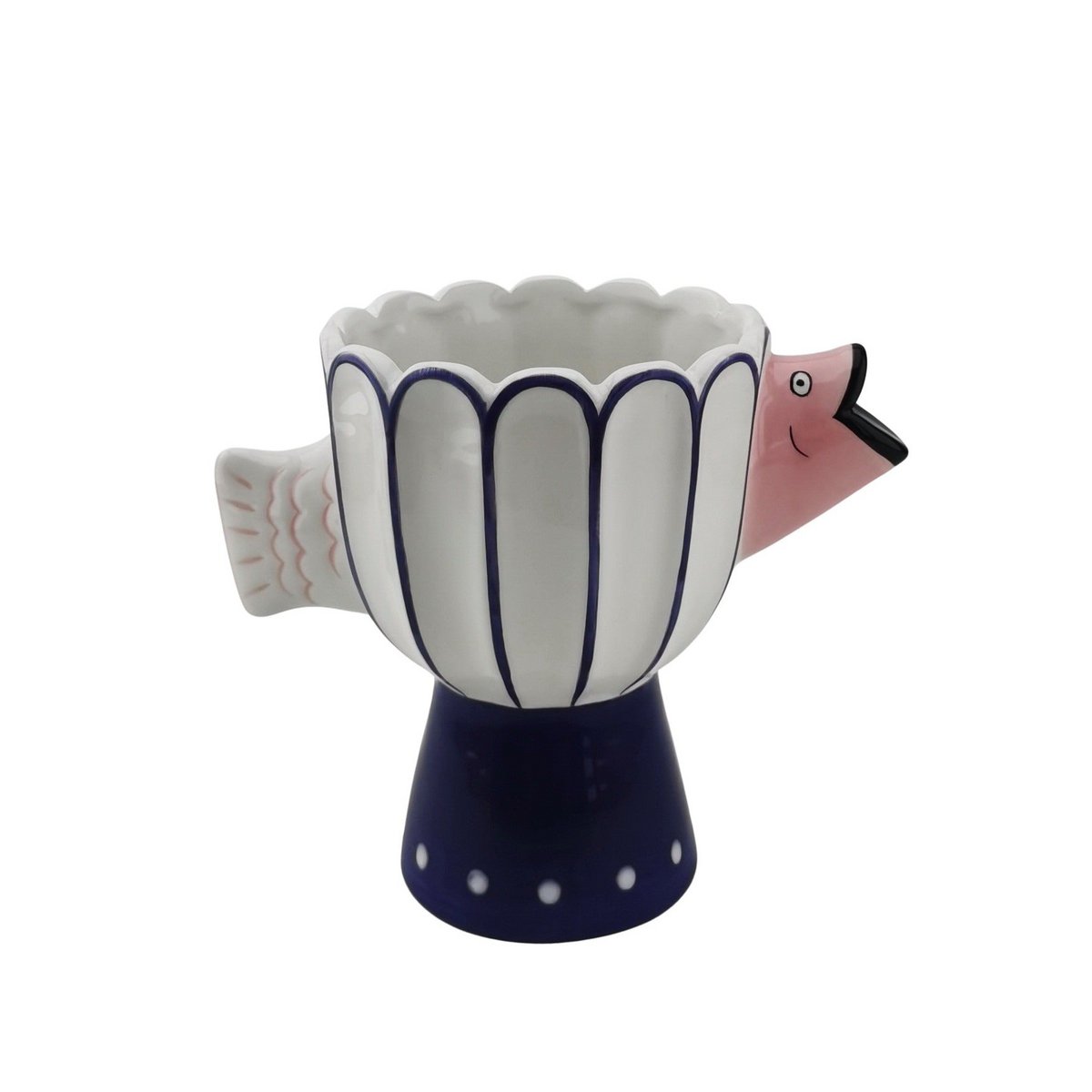 🐟 „Fischi“ Fisch-Vase aus Dolomit – Maritime Deko in Blau-Rosa | Trends4Friends