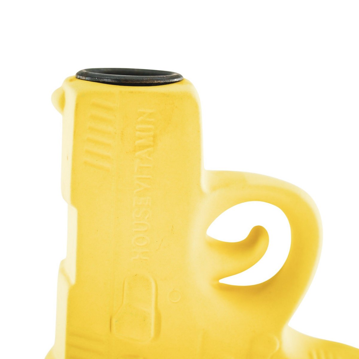 Kerzenhalter „FlashBang“ – Pistolenform – Keramik – Neongelb – 12×5×12 cm